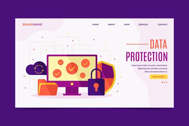 Página de inicio de protección de datos