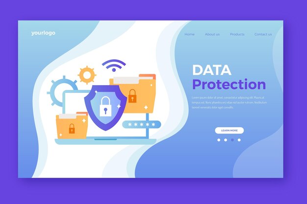 Página de inicio de protección de datos