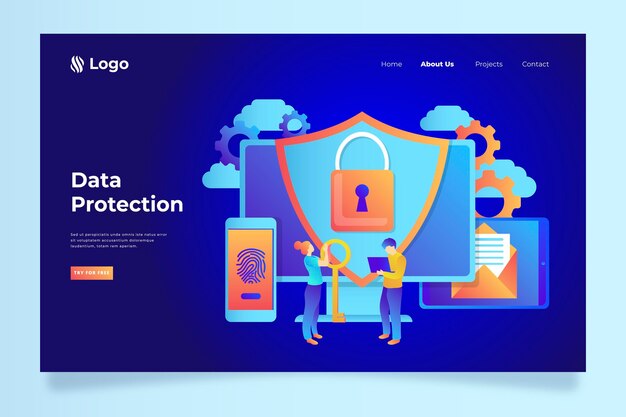 Página de inicio de protección de datos
