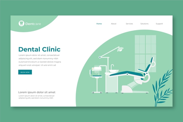 Vector gratuito página de inicio de salud dental