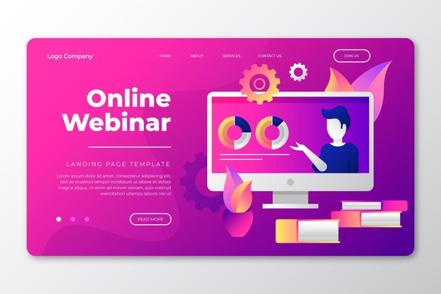 Página de inicio del seminario web en línea