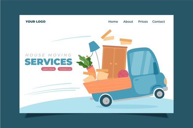 Página de inicio de servicios de mudanzas