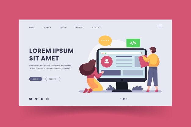 Página de inicio del sistema de gestión de contenido