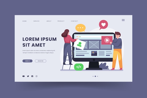 Página de inicio del sistema de gestión de contenido