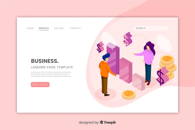 Página de inicio del sitio web empresarial
