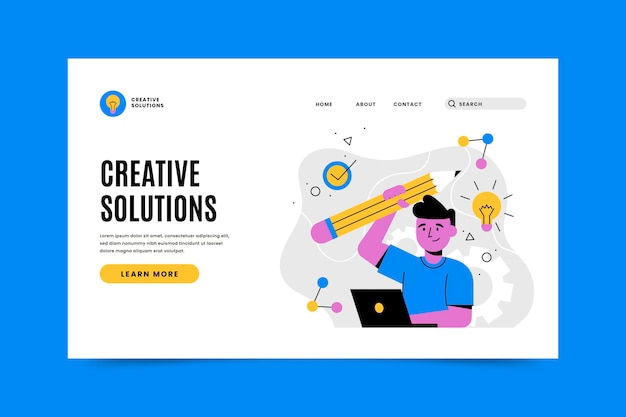Página de inicio de soluciones creativas orgánicas