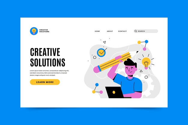 Página de inicio de soluciones creativas orgánicas