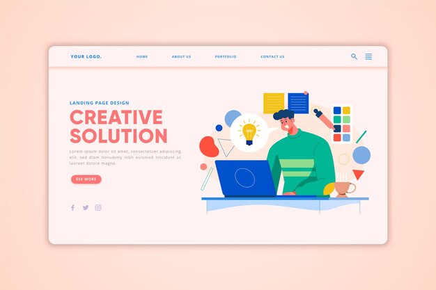 Página de inicio de soluciones creativas