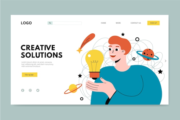Página de inicio de soluciones creativas