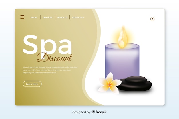Página de inicio del spa