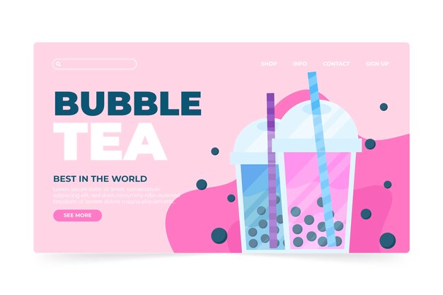 Página de inicio de té de burbujas
