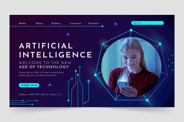 página de inicio de tecnología de inteligencia artificial