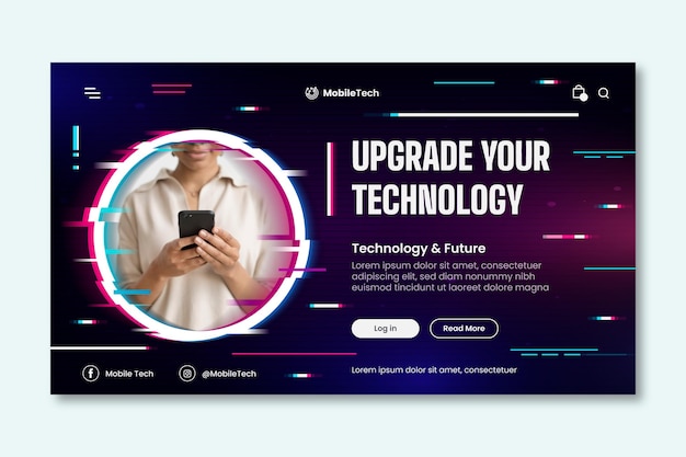 Página de inicio de tecnología móvil