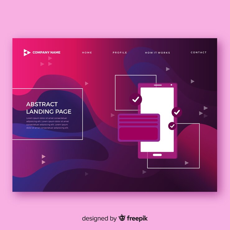 Vector gratuito página de inicio de tecnología