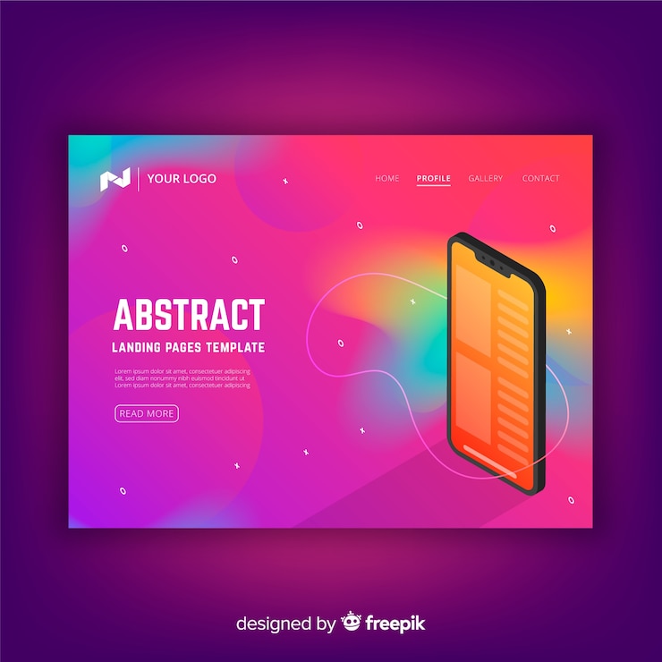 Vector gratuito página de inicio de tecnología