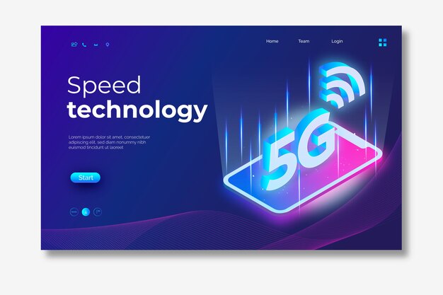 Página de inicio de teléfonos inteligentes de neón