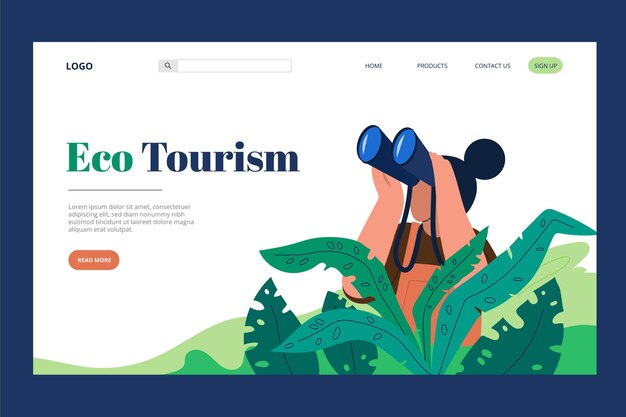 Página de inicio de turismo ecológico