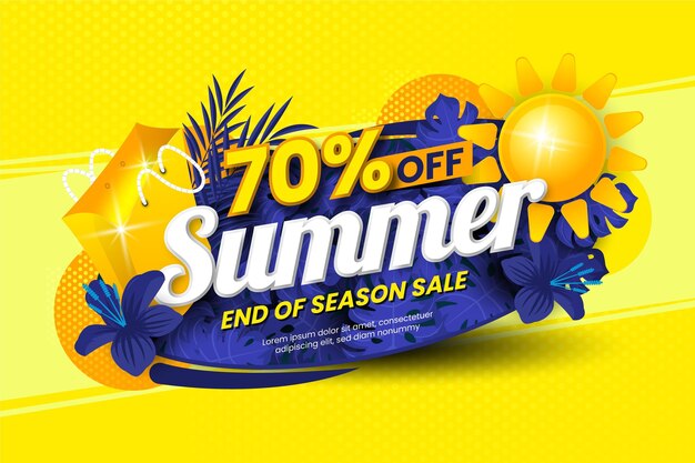 Página de inicio de la venta de verano de fin de temporada