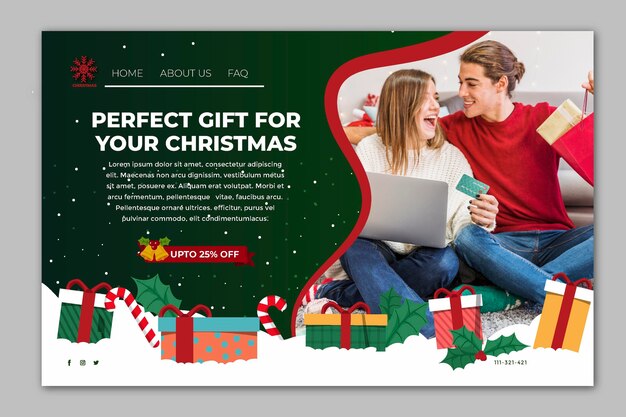 Página de inicio de ventas navideñas