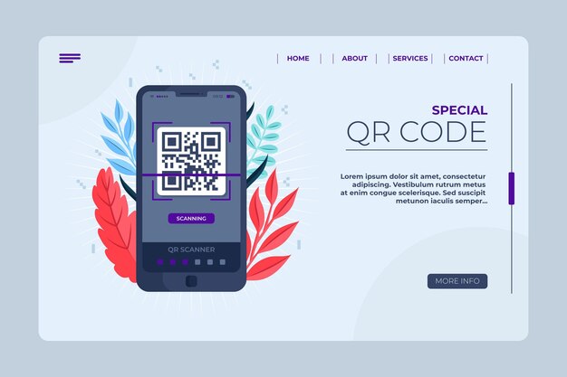 Página de inicio de verificación de código QR