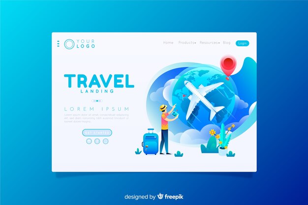 Página de inicio de viaje