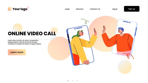 Página de inicio de videollamadas en línea