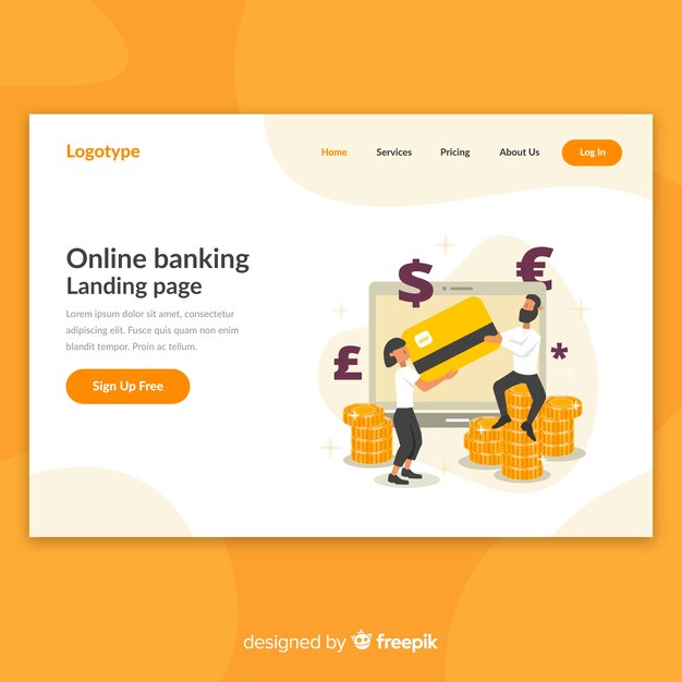 Página web de banca online