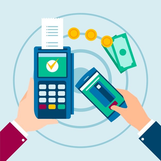 Pago contactless con móvil y dinero