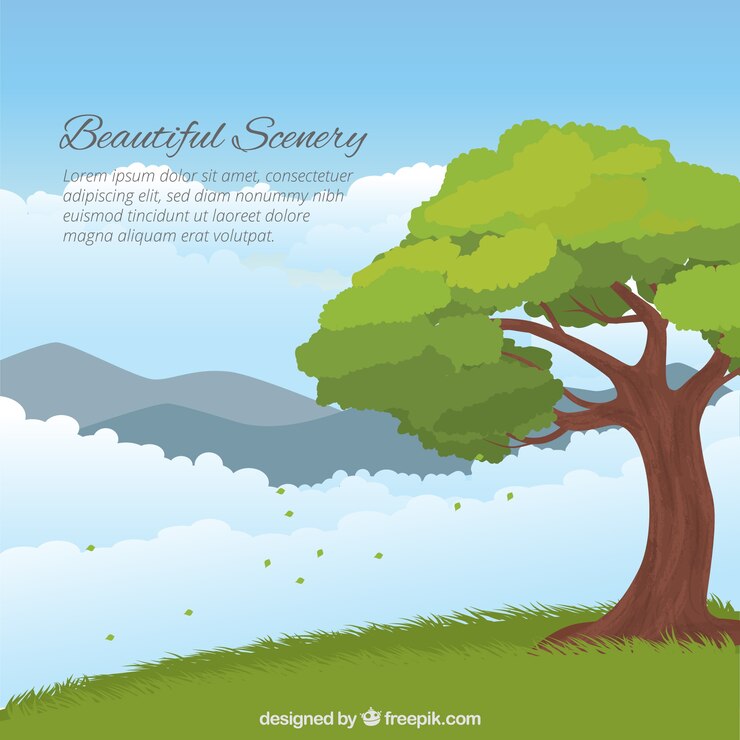 Vector gratuito paisaje anhelante