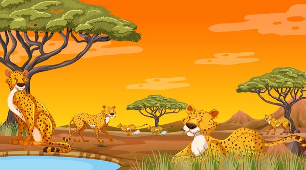 Paisaje de bosque africano