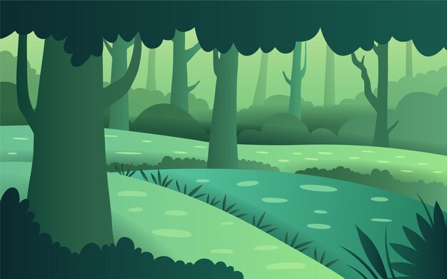 Paisaje de bosque degradado