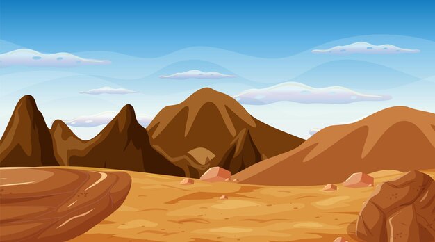 Un paisaje desértico de escena natural.