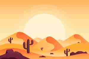 Vector gratuito paisaje desértico - fondo para videoconferencia