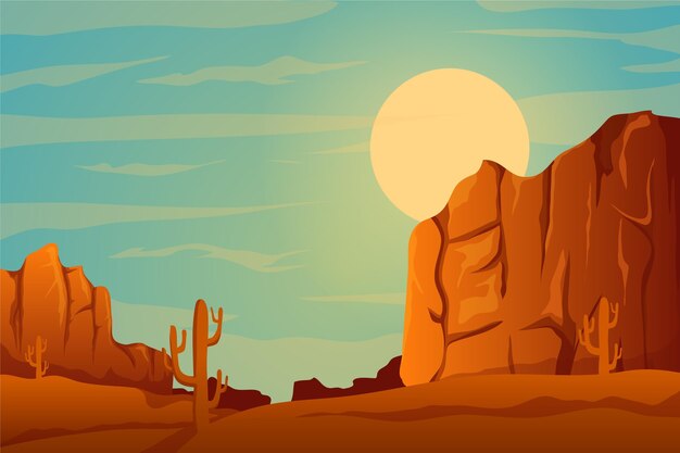 Paisaje desértico - fondo para videoconferencia