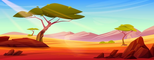 Paisaje desértico de la sabana africana