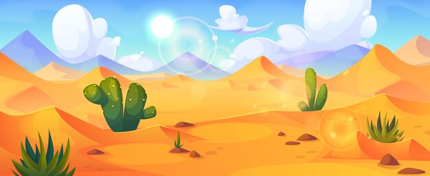 Paisaje del desierto árabe o egipcio