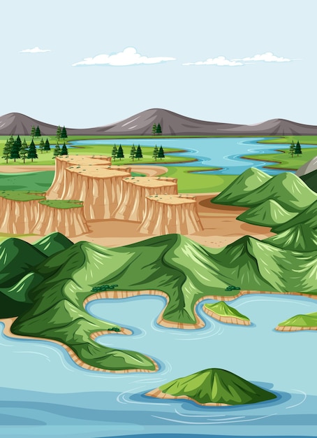 Paisaje geográfico de la naturaleza