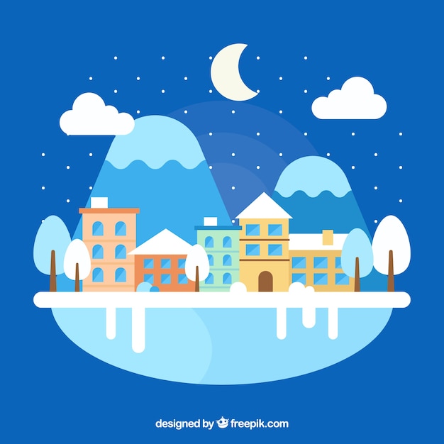 Paisaje de invierno creativo