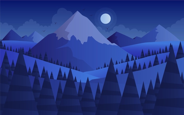 Vector gratuito paisaje de montaña degradado