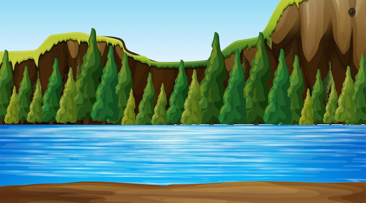 Vector gratuito paisaje natural de fondo vacío