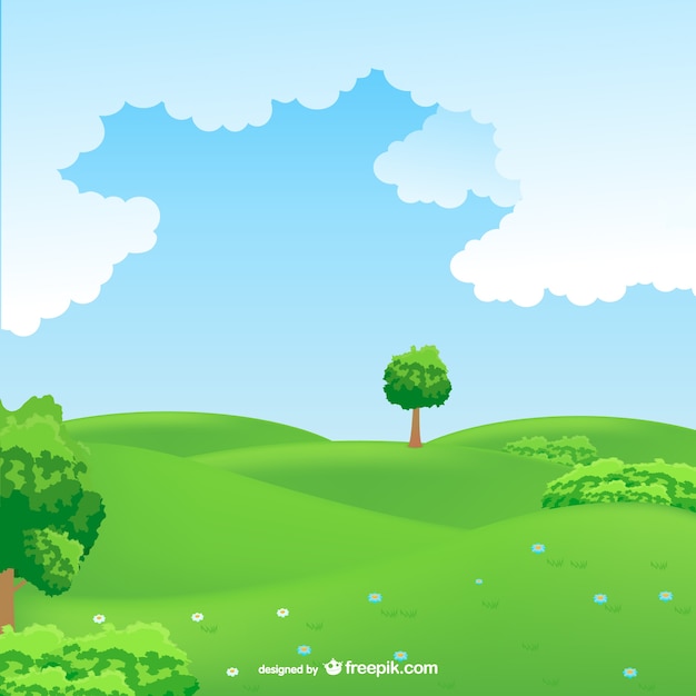 Paisaje natural vectorial