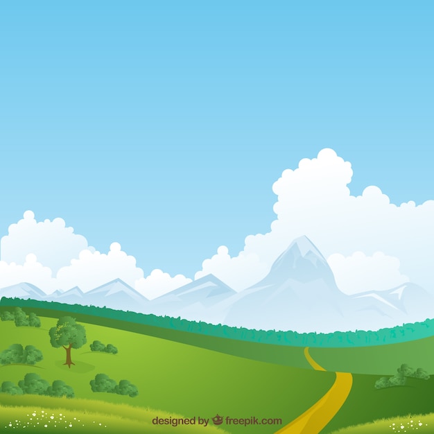 Vector gratuito paisaje natural