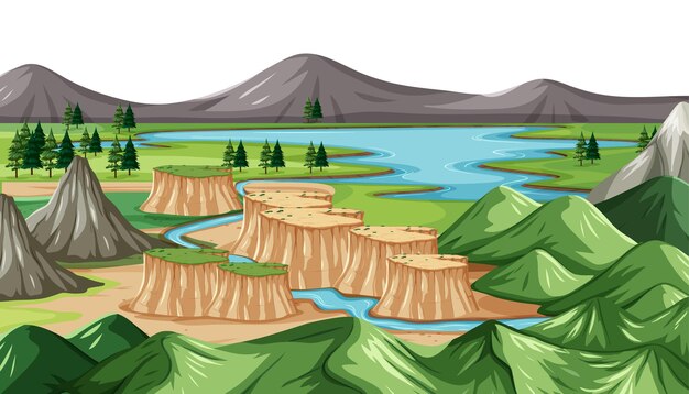 Un paisaje de naturaleza verde.