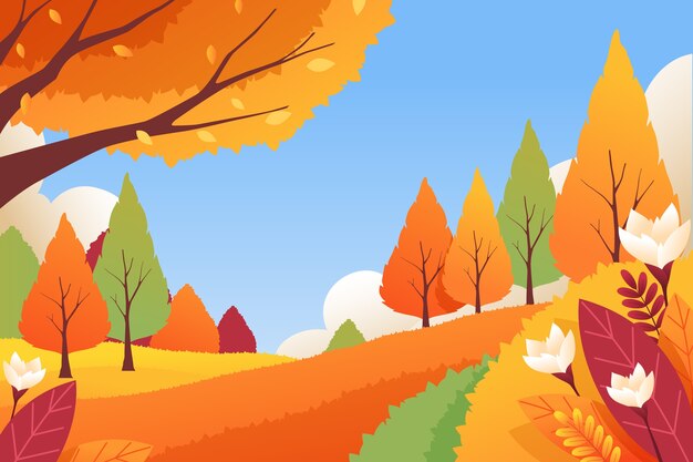 Paisaje otoñal degradado