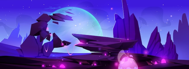 Paisaje de un planeta alienígena