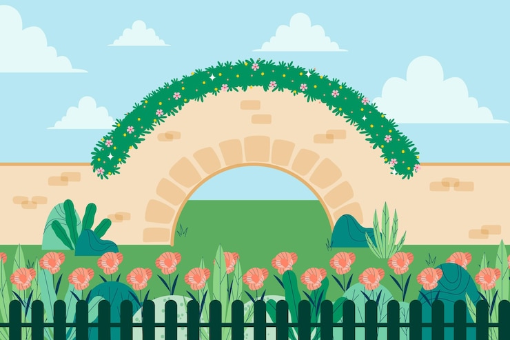 Vector gratuito paisaje de primavera