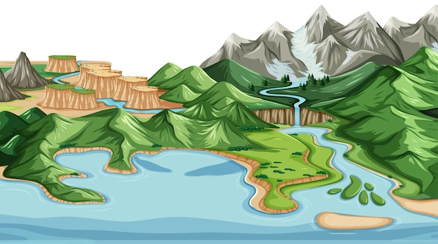 Paisaje con superficie de naturaleza geográfica