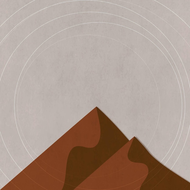 Vector gratuito paisaje vector montaña retro color mínimo cartel estilo