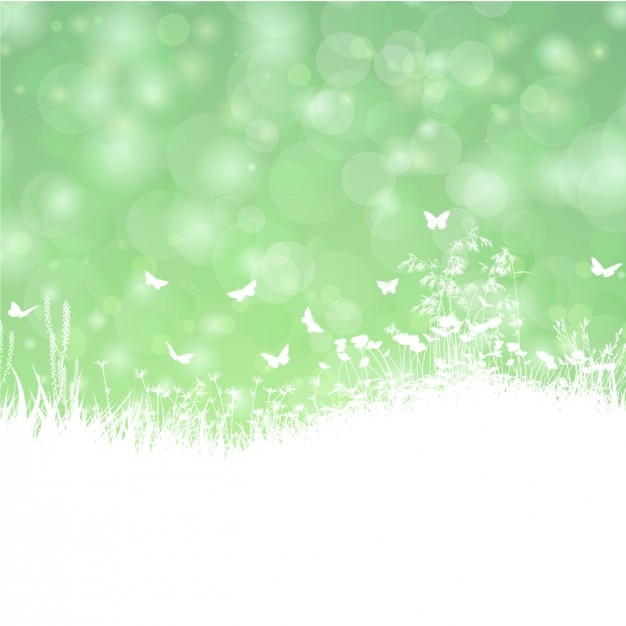 Paisaje verde de primavera