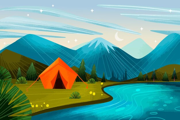 Paisaje de la zona de acampada